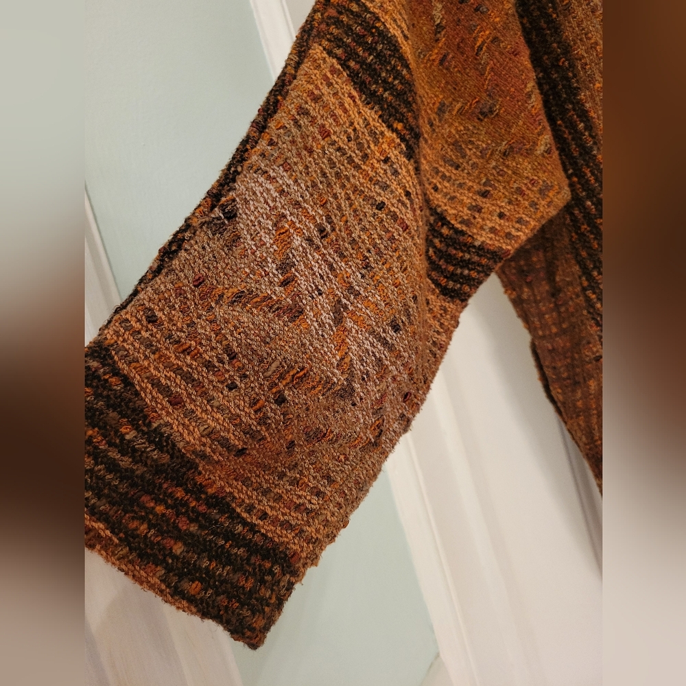 Arlene Wohl Womens Handwoven Open Front Jacket Cardigan Fiber Artist - Picture 8 of 12